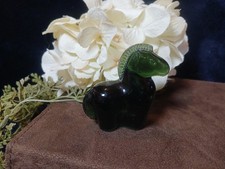 Set of 4 Small Vintage Green Glass Bottles (Miniature Apothecary/Souvenir Bottles) — listing 5
