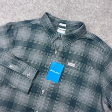 Columbia Sportswear Men's Flannel Shirt, Regular Fit, Size L, Blue/Brown Plaid — listing 3
