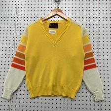 Vintage Hi-Bulk Orlon Interlock Cream Knit Short-Sleeve Sweater Top