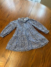 The Oaks Apparel Girls' Pastel Rainbow Striped A-Line Dress, Size 2Y