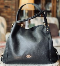 Coach Edie Shoulder Bag 31 in Black Pebbled Leather — listing 6