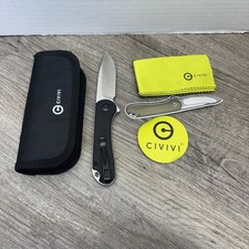 CIVIVI Elementum Slip Joint Folding Knife, Black G10 Handle