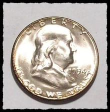 1954-S Franklin Half Dollar, 90% Silver US Coin — listing 4