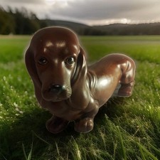 Vintage Porcelain Black Dachshund Puppy Figurine — listing 6