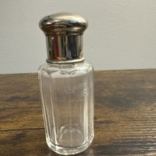 Antique Sterling Silver Teardrop Perfume Scent Bottle with Funnel and Chain — listing 2