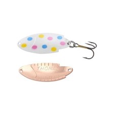 Casting/Trolling Spoon Fishing Lure - Pink & Black with Silver Glitter Stripe No markings at all — listing 3