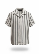 Trinity Coast Men's Short-Sleeve Striped Camp Collar Shirt — listing 3