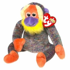 Ty Beanie Babies Tan Orangutan Plush with Heart Tag