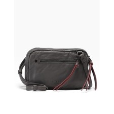 Liebeskind Berlin Black Pebbled Leather Crossbody Hobo Bag with Cargo Pockets — listing 3