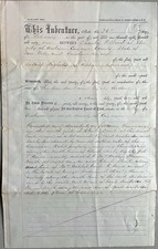 Antique Framed English Legal Indenture Document on Vellum/Parchment — listing 6
