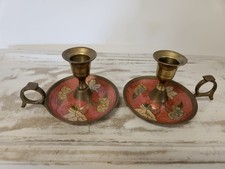 Vintage Brass Chamberstick Candle Holder with Drip Pan Base — listing 5