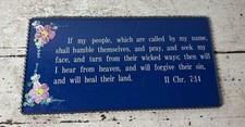 Cast Stone Scripture Sign - 1 Corinthians 13:7-8 with Pewter Heart — listing 2