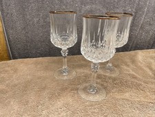 Cristal d'Arques Longchamp Gold Rim Wine Glasses Set of 4 — listing 3