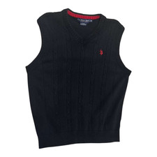 U.S. Polo Assn. Navy Cable Knit V-Neck Cricket Sweater Vest — listing 2