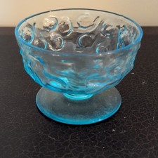 Vintage Clear Pressed Glass Oval Bowl with Scalloped Rim, Thumbprint and Beaded Pattern — listing 3