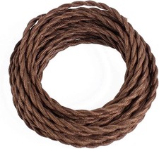 Bundle of Vintage Cloth-Insulated Copper Hookup Wire Leads with Decorative Red Paper Wrap — listing 3