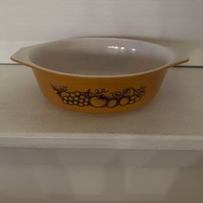 Vintage Pyrex Old Orchard Fruit Refrigerator Dish with Ribbed Lid — listing 5