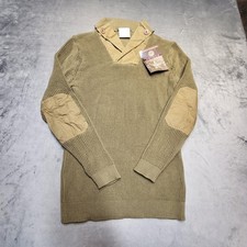 military mechanic Military Issue Mechanic's Sweater 100% Cotton with Reinforced Shoulder/Elbow Patches — listing 2