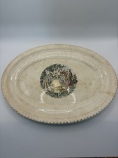 Vintage 22 KT Gold Decorated Cabinet Plate with Colonial Courting Couple Scene — listing 5
