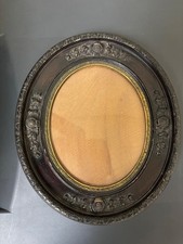 Antique Ornate Gesso-on-Wood Gilt Picture Frame with Rococo Floral Corners