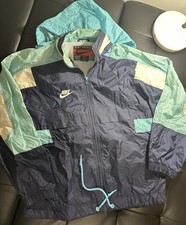 Vintage Nike Premier Hooded Nylon Windbreaker Jacket, Navy, Men's XXL — listing 6