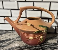 Roseville Pottery Snowberry Pattern Teapot with Lid (Green/Orange) — listing 6