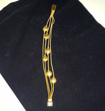 Gold-Tone Fine Snake Chain Necklace with Rectangular End Tag — listing 2