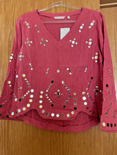 Soft Surroundings Black Button-Front Blouse, Size M