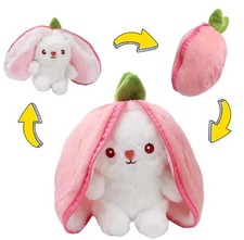 Reversible Plushie Bunny/Rabbit Mood Plush - Light Blue & Navy — listing 3