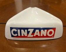 Vintage Cinzano Vermouth Triangular Advertising Ashtray, Porcelain — listing 6