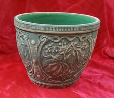 Red Wing Union Stoneware Company Embossed Floral Jardiniere / Cache Pot — listing 4