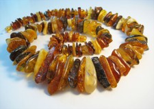 Vintage Genuine Baltic Amber Beaded Choker Necklace 16in — listing 5