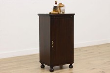 Berkey & Gay Antique Two-Door Cabinet / Chifferobe with Turned Fluted Legs and Burl Panels — listing 2