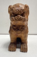 Antique Hand-Carved Wooden Foo Dog / Guardian Lion (Shishi) Pair — listing 2