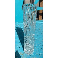 Cut Crystal Bud Vase with Diamond Cross-Hatch and Fan Cut Pattern — listing 5