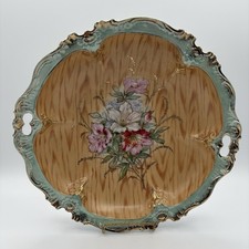Prov Saxe E.S. Germany Hand-Painted Porcelain Ring Holder Tray with Roses