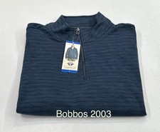 Dockers Quarter-Zip Fleece Pullover Regular Fit, Heather Blue, Men's XL