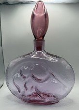 Blenko #6310 Wayne Husted 5-Bubble Decanter in Turquoise