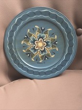 Vintage Scandinavian Folk Art Hand-Painted Rosemaling Round Plank-Top Table — listing 2