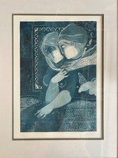 Alvar Sunol Original Color Lithograph of Two Figures with Flowers, Signed & Numbered 263/275 — listing 3