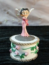 Vandor Betty Boop Figural Teapot - Betty Reclining on Pink Armchair with Pudgy Dog Finial — listing 3