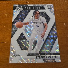 2024-25 Panini Mosaic Stephon Castle NBA Debut Rookie Card #267 (Prizm) — listing 3