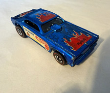 Vintage Die-Cast Hot Rod with Exposed Chrome Engine and #8-Ball Graphics (Pink/Magenta) Matchbox — listing 6