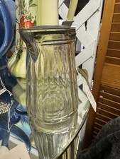 Small Clear Glass Creamer / Milk Pitcher with Applied Handle and Starburst Base — listing 3
