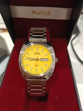 HMT Quartz Men's Wristwatch with Black Dial, Twin Subdials & Stainless Steel Bracelet — listing 4