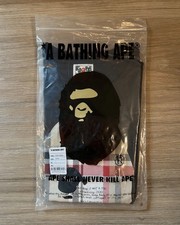 BAPE Check Side Big Ape Head Tee White/Blue — listing 5