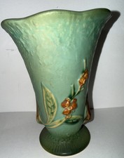Roseville Pottery Bittersweet Compote, Gray, #863-4 — listing 3