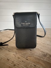 Black Saffiano Leather Flap Wallet-on-Chain Crossbody Bag with Silver Hardware