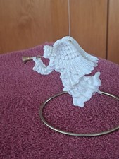 Angel Ornament with Trumpet and Frosted Cloud Base — listing 4