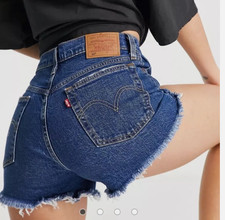 Levi's 501 Button-Fly Cutoff Denim Shorts, Light Wash, Distressed Frayed Hem, listing 4